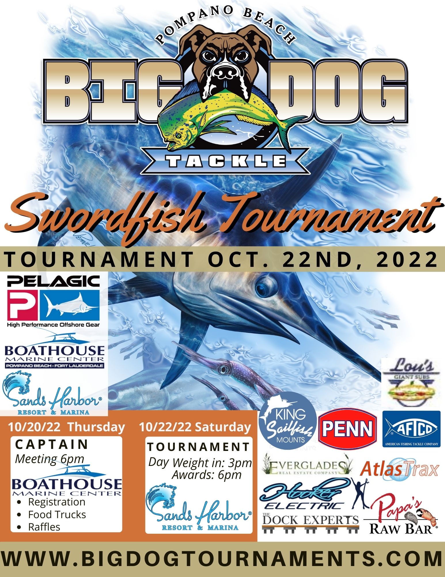 Ticket 2022 Swordfish Tournament $900 – Big Dog Tournaments